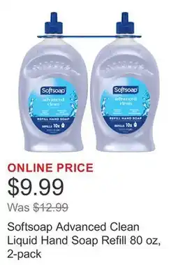Costco Softsoap Advanced Clean Liquid Hand Soap Refill 80 oz, 2-pack offer