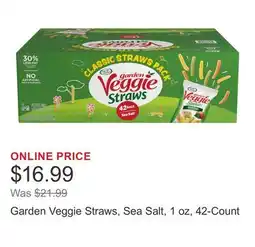 Costco Garden Veggie Straws, Sea Salt, 1 oz, 42-Count offer