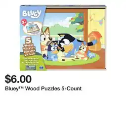 Five Below Bluey Wood Puzzles 5-Count offer