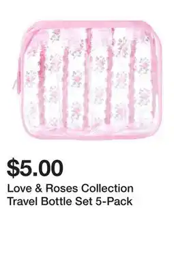Five Below Love & Roses Collection Travel Bottle Set 5-Pack offer