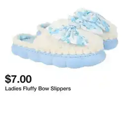 Five Below Ladies Fluffy Bow Slippers offer