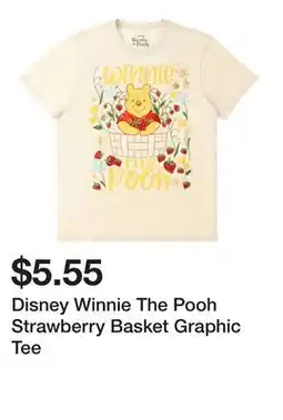 Five Below Disney Winnie The Pooh Strawberry Basket Graphic Tee offer