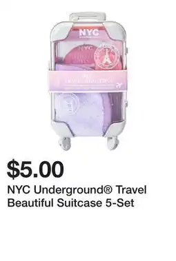 Five Below NYC Underground Travel Beautiful Suitcase 5-Set offer