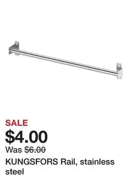 Ikea KUNGSFORS Rail, stainless steel offer