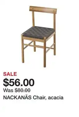 Ikea NACKANÄS Chair, acacia offer