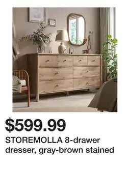 Ikea STOREMOLLA 8-drawer dresser, gray-brown stained offer