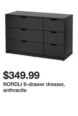 Ikea NORDLI 6-drawer dresser, anthracite offer