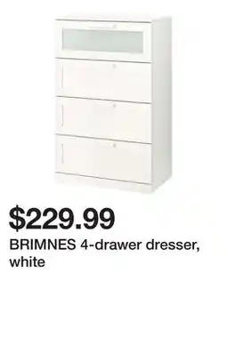 Ikea BRIMNES 4-drawer dresser, white offer