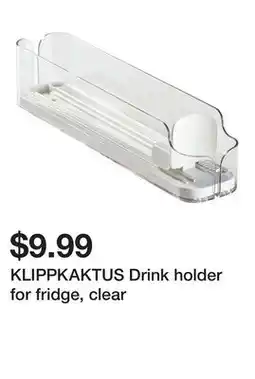 Ikea KLIPPKAKTUS Drink holder for fridge, clear offer