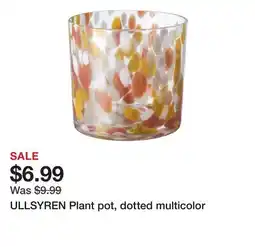 Ikea ULLSYREN Plant pot, dotted multicolor offer