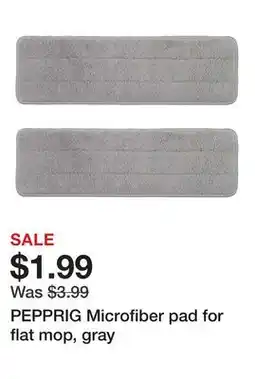 Ikea PEPPRIG Microfiber pad for flat mop, gray offer