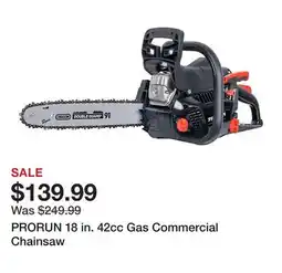 Tractor Supply Company PRORUN 18 in. 42cc Gas Commercial Chainsaw offer