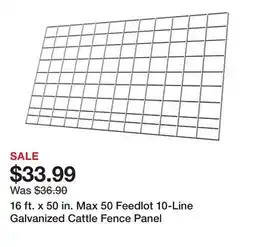 Tractor Supply Company 16 ft. x 50 in. Max 50 Feedlot 10-Line Galvanized Cattle Fence Panel offer