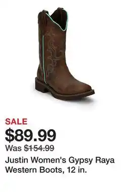 Tractor Supply Company Justin Women's Gypsy Raya Western Boots, 12 in offer