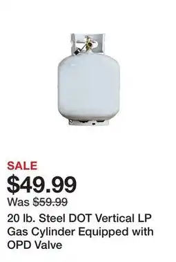 Tractor Supply Company 20 lb. Steel DOT Vertical LP Gas Cylinder Equipped with OPD Valve offer