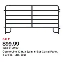 Tractor Supply Company CountyLine 10 ft. x 62 in. 6-Bar Corral Panel, 1-3/4 in. Tube, Blue offer