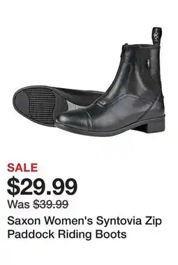 Tractor Supply Company Saxon Women's Syntovia Zip Paddock Riding Boots offer