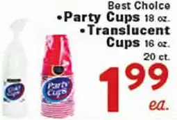 Rio Valley Market Best Choice Party Cups Translucent Cups offer