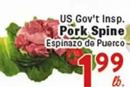 Rio Valley Market US Gov't Insp. Pork Spine offer