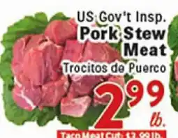 Rio Valley Market US Gov't Insp. Pork Stew Meat offer