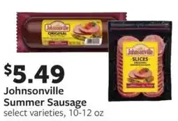 Fareway Johnsonville Summer Sausage offer