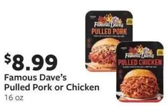 Fareway Famous Dave's Pulled Pork or Chicken offer
