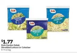 Fareway Dole Garden Salad, Shredded Lettuce or Coleslaw offer