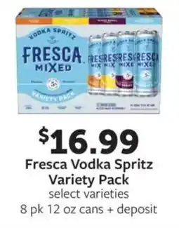 Fareway Fresca Vodka Spritz Variety Pack offer