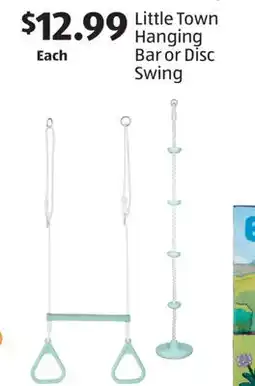 Aldi Little Town Hanging Bar or Disc Swing offer