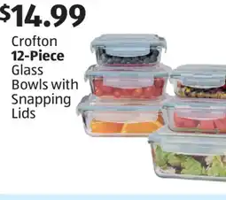 Aldi Crofton 12-Piece Glass Bowls with Snapping Lids offer