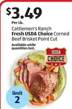 Aldi Cattlemen's Ranch Fresh USDA Choice Corned Beef Brisket offer