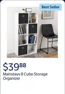 Walmart Mainstays 8 Cube Storage Organizer, White offer