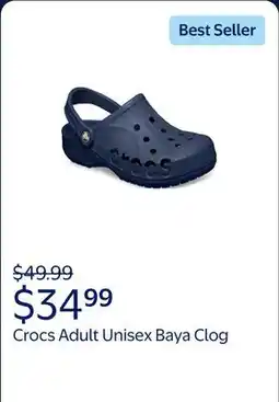 Walmart Crocs Adult Unisex Baya Clog offer