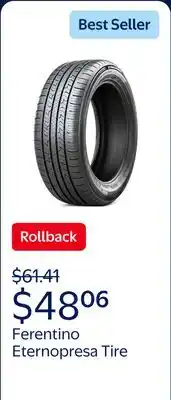 Walmart Ferentino Eternopresa 205/60R16 92V Tire offer