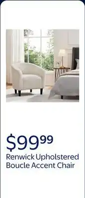 Walmart Renwick Upholstered Boucle Accent Chair for Livingroom, Ivory offer