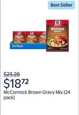 Walmart (24 pack) McCormick No Artificial Flavors Brown Gravy Mix offer