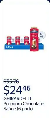 Walmart (6 pack) GHIRARDELLI Premium Chocolate Sauce offer