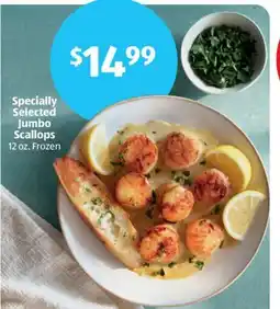 Aldi Specially Selected Jumbo Scallops offer