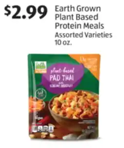 Aldi Earth Grown Plant Based Protein Meals offer
