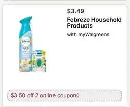 Walgreens Febreze Household Products offer