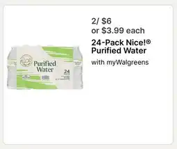 Walgreens 24-Pack Nice! Purified Water offer