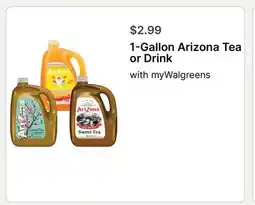 Walgreens 1-Gallon Arizona Tea or Drink offer