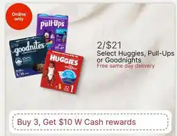 Walgreens Select Huggies, Pull-Ups or Goodnights offer