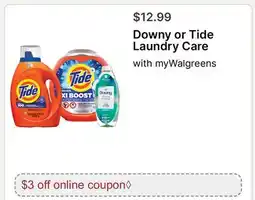 Walgreens Downy or Tide Laundry Care offer