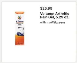Walgreens Voltaren Arthritis Pain Gel offer
