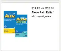 Walgreens Aleve Pain Relief offer