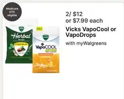 Walgreens Vicks VapoCool or VapoDrops offer