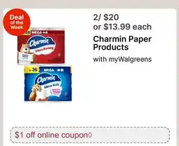 Walgreens Charmin Paper Products offer