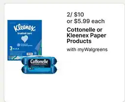Walgreens Cottonelle or Kleenex Paper Products offer
