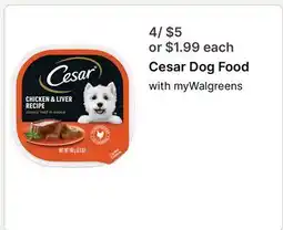 Walgreens Cesar Dog Food offer